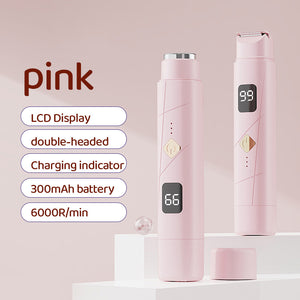Pink Portable Wireless Electric Hair Remover | Dual-Head Rechargeable Mini Shaver for Women’s Sensitive Areas