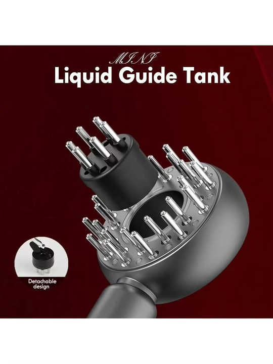 Grey Intelligent Scalp Massager Brush | Red Light Therapy | Hair Care & Volumizing | Essence Applicator