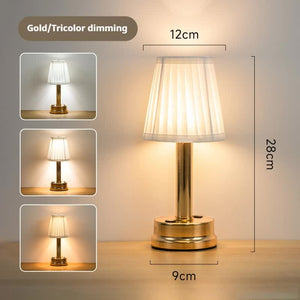 Gold Creative LED Rechargeable Table Lamp | 3 Adjustable Light Modes | Touch Control | USB Charging | Modern Atmosphere Light for Bar, Restaurant, Cafe & Home Decor