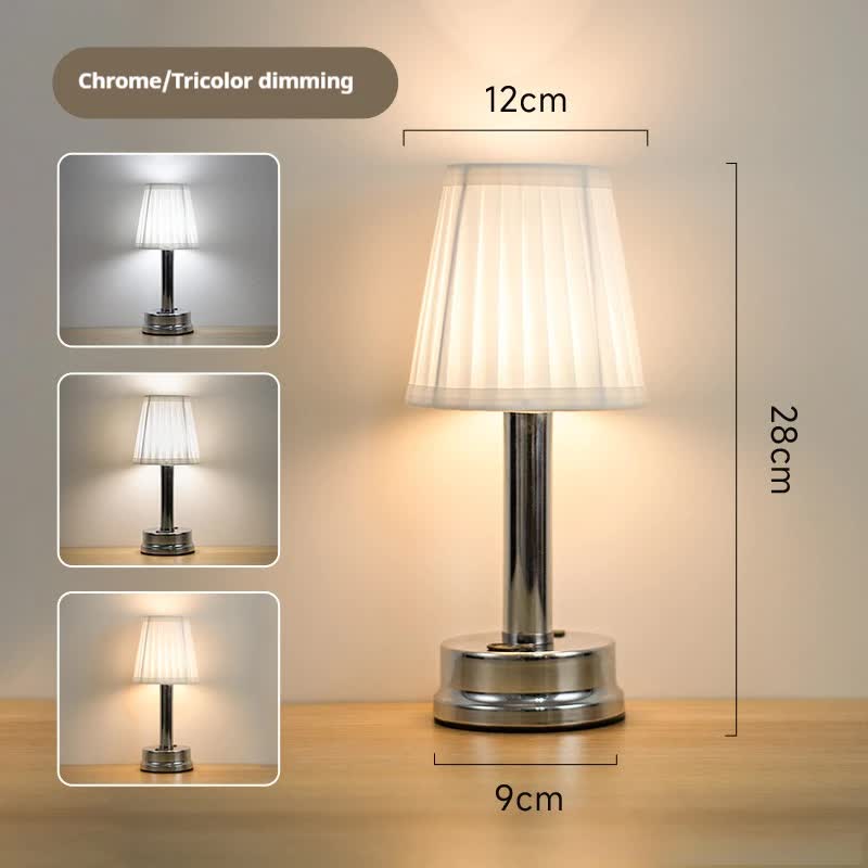 Silver Creative LED Rechargeable Table Lamp | 3 Adjustable Light Modes | Touch Control | USB Charging | Modern Atmosphere Light for Bar, Restaurant, Cafe & Home Decor