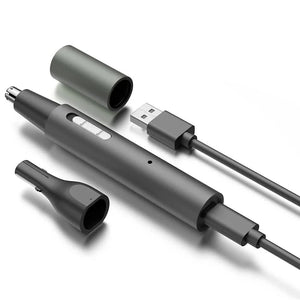 Black Electric Nose Hair Trimmer | Sideburn Cutter | Portable USB Rechargeable Grooming Kit