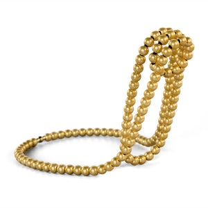 Modern Floating Pearl Wine Bottle Holder | Gold | Elegant Home Décor | Dining, Bar & Living Room Accessory