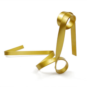 Modern Ribbon Wine Bottle Holder | Gold | Creative Floating Wine Rack | Home & Bar Décor