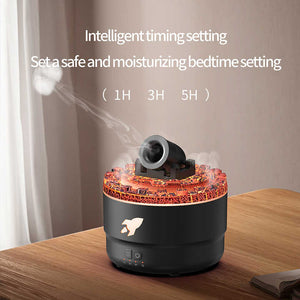 Black Cannon-Shaped Aromatherapy Diffuser | 280ml Ultrasonic Humidifier | LED Lights | Dual Mist Modes | Desktop Air Freshener