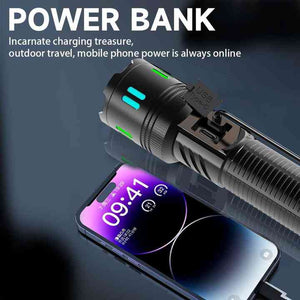 Gift Box Rechargeable High-Power Emergency Flashlight | Super Bright Portable Torch | Digital Display