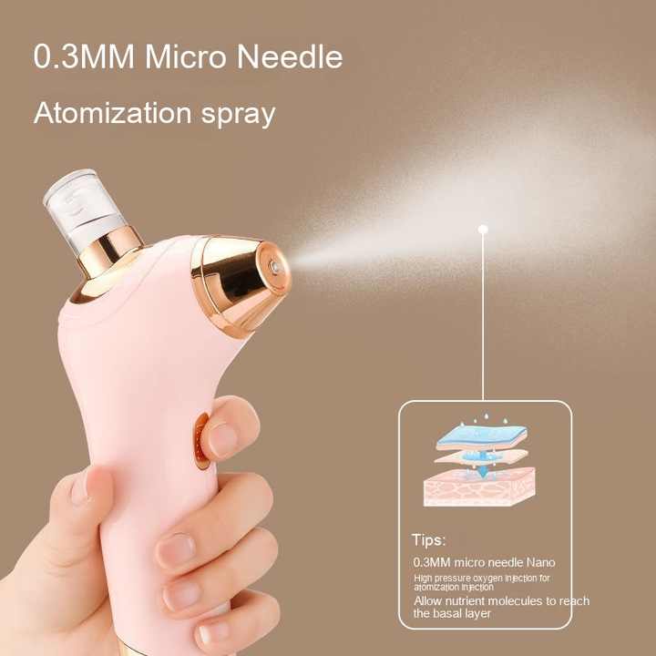 White Portable Oxygen Injector for Face Hydration & Skin Rejuvenation | 40ml USB Rechargeable Atomizer