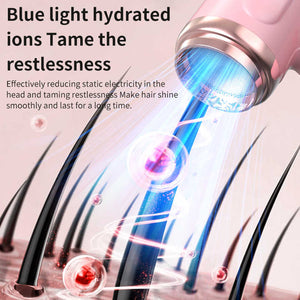 White Wireless Hair Dryer | Cold & Hot Air | Portable Rechargeable Ionic Dryer | Fast-Drying | Lightweight for Home & Travel