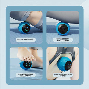 Black Vibrating Massage Ball | Deep Tissue Muscle Relaxation & Recovery | Portable Electric Massager | USB Rechargeable