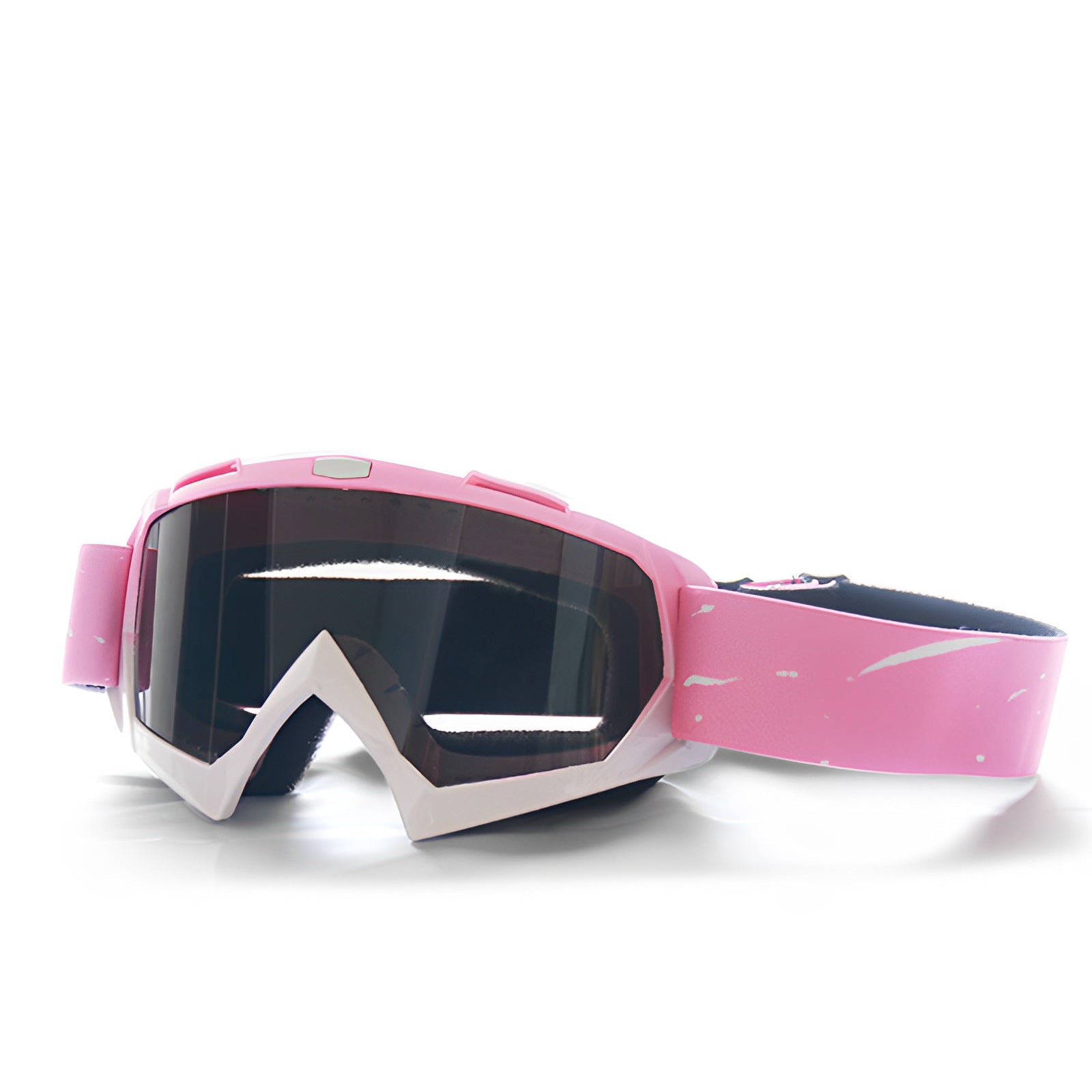 Progressive Pink + Grey Lenses | Outdoor Protective Motorcycle Goggles | Windproof | Dustproof | Skiing | Cycling Eyewear | Lightweight Anti-Fog Design | Men and Women