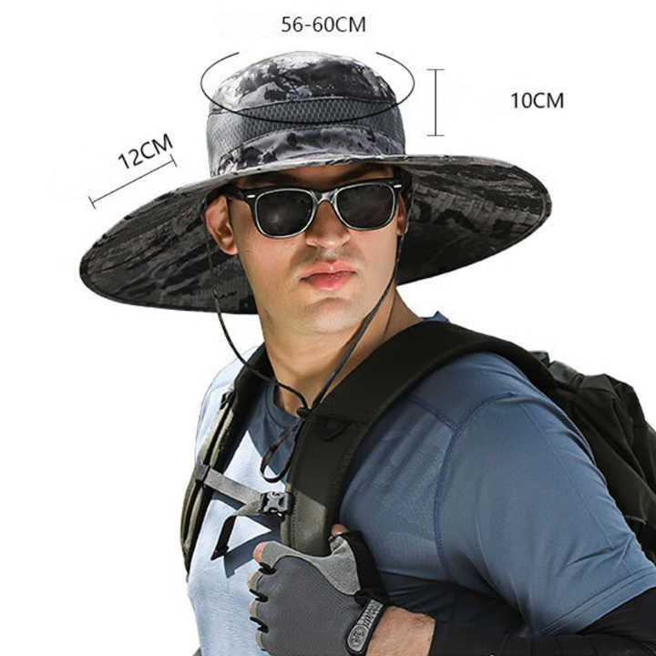 Khaki Solar-Powered Cooling Wide Brim Hat | USB Rechargeable | Dual Fan Fisherman Cap | UPF50+ | Quick-Dry