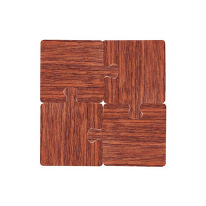 Reddish Brown Natural Black Walnut Wooden Coasters | Heat - Resistant Tea Cup Pads | Puzzle - Shaped Drink Mats | Eco - Friendly Tea Accessories Set