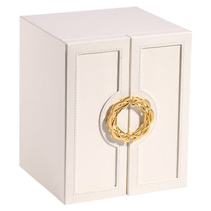 White Elegant Jewelry Storage Box | 5-Layer Large Capacity | Dual Opening Doors | Organize Necklaces, Rings, Earrings