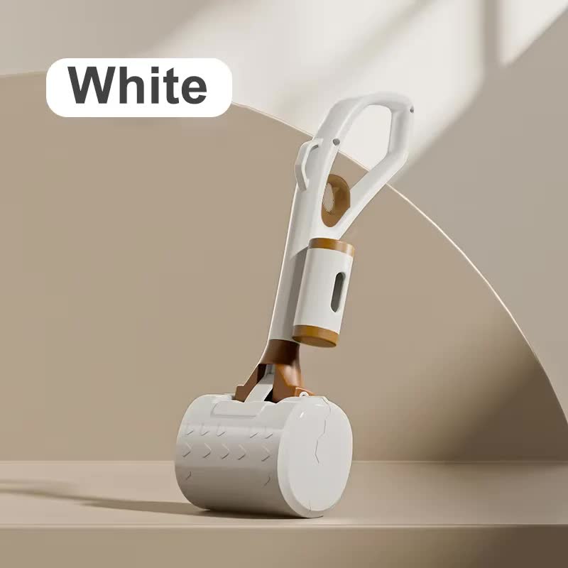 White Portable Dog Poop Scooper | Large 9.5cm Opening | Ergonomic Handle | Lightweight | Pet Waste Picker
