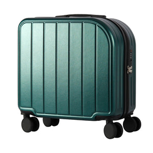 Dark Green 18-Inch Lightweight Carry-On Luggage | Waterproof & Anti-Theft | Silent Universal Wheels