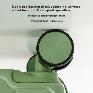 Dark Green 18-Inch Lightweight Carry-On Luggage | Waterproof & Anti-Theft | Silent Universal Wheels