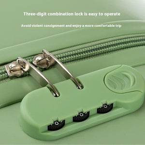 Dark Green 18-Inch Lightweight Carry-On Luggage | Waterproof & Anti-Theft | Silent Universal Wheels