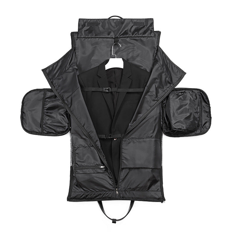 Men's Black Waterproof Travel Duffel Bag | Foldable | Multi-Functional Gym Bag | Shoe Compartment