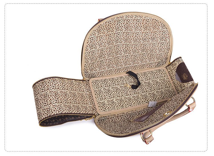 Portable Dog Carrier | Anti-Crush Design | Travel Bag for Pets | L 42x29x18cm | Coffee Color