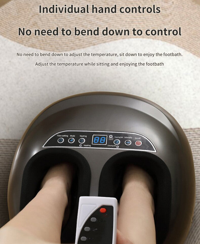 Luxury Automatic Foot Massager | Black Shiatsu Foot & Calf Massager | Adjustable Intensity | Air Compression | Digital Display