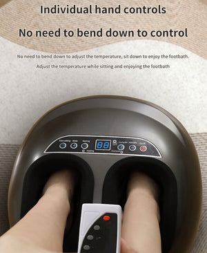 Luxury Automatic Foot Massager | Black Shiatsu Foot & Calf Massager | Adjustable Intensity | Air Compression | Digital Display