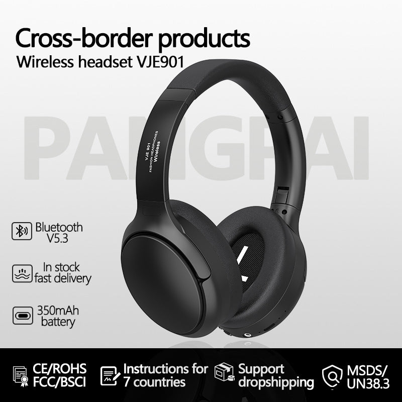 Silver VJE901 Wireless Bluetooth Over-Ear Headphones | Active Noise Cancelling | Premium Sound