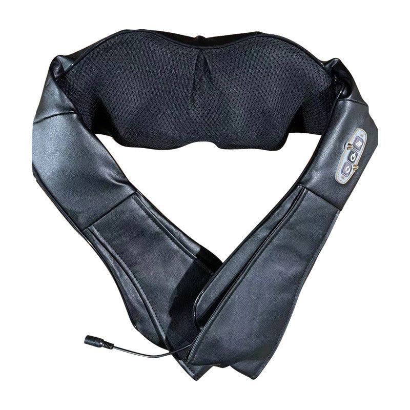 Portable Kneading Neck & Shoulder Massager with Heat | Three-Button Design | Black