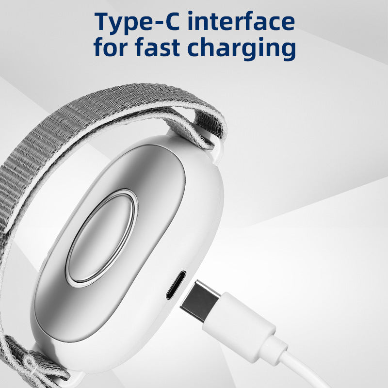 White | Portable Sleep Aid Device | EMS Pulse Relaxation & Stress Relief Gadget | LED Display | Adjustable Wrist Strap