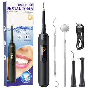 Rechargeable Electric Dental Scaler with LED Display & Cleaning Kit | 250mAh Battery | Home-Use Plaque Remover