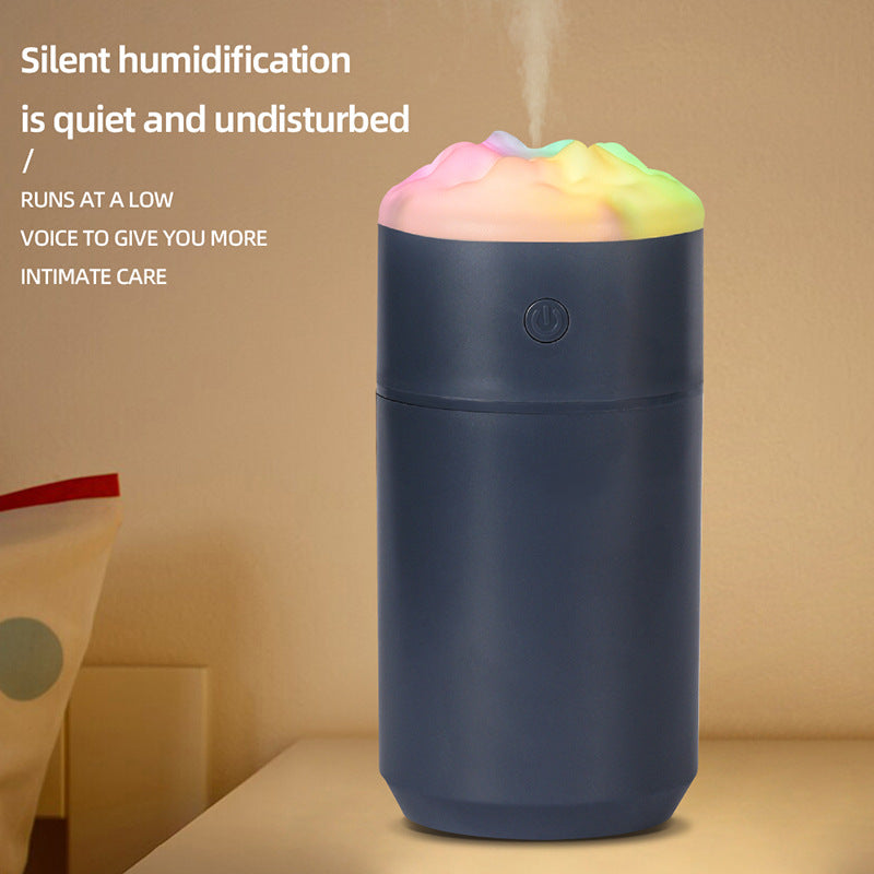 2 Pack | Blue Portable 350ML LED Desk Humidifier | Non-Wet Design | Silent Cool Mist for Home, Office & Car
