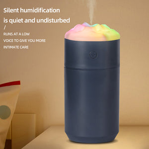 2 Pack | Blue Portable 350ML LED Desk Humidifier | Non-Wet Design | Silent Cool Mist for Home, Office & Car