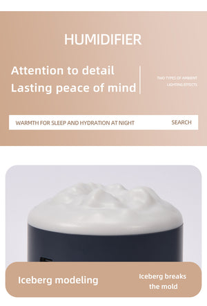 2 Pack | Blue Portable 350ML LED Desk Humidifier | Non-Wet Design | Silent Cool Mist for Home, Office & Car