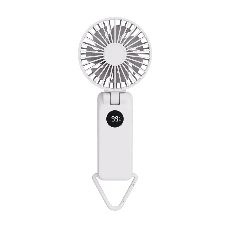White Portable Handheld Fan | 2000mAh Battery | 3-in-1 Desk, Handheld & Hanging Fan | Model Q3