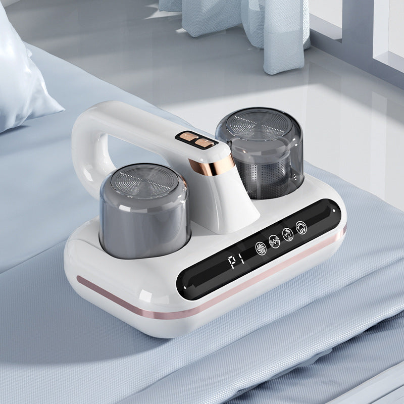 White Wireless Dust Mite Vacuum Cleaner | UV Sterilization | 10000Pa Suction | No Humidity Display | Model HK-518