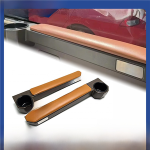 Toyota Land Cruiser FJ76/FJ79 Center Console and Door Armrest Cup Holder Set | Brown Leather