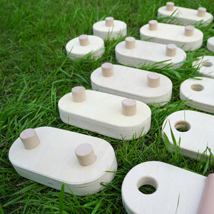 Wooden Sensory Balance Beam Set for Kids | Indoor & Outdoor Balance Training