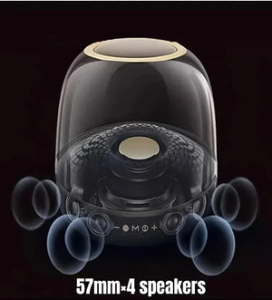 LP90 360° Bluetooth Home Theater Speaker | Black | LED Light Effect | 120W Surround Sound | Premium Home Audio