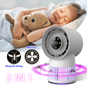 Portable Rechargeable Mosquito Killer Lamp with Adjustable Fan | 2400mAh Battery