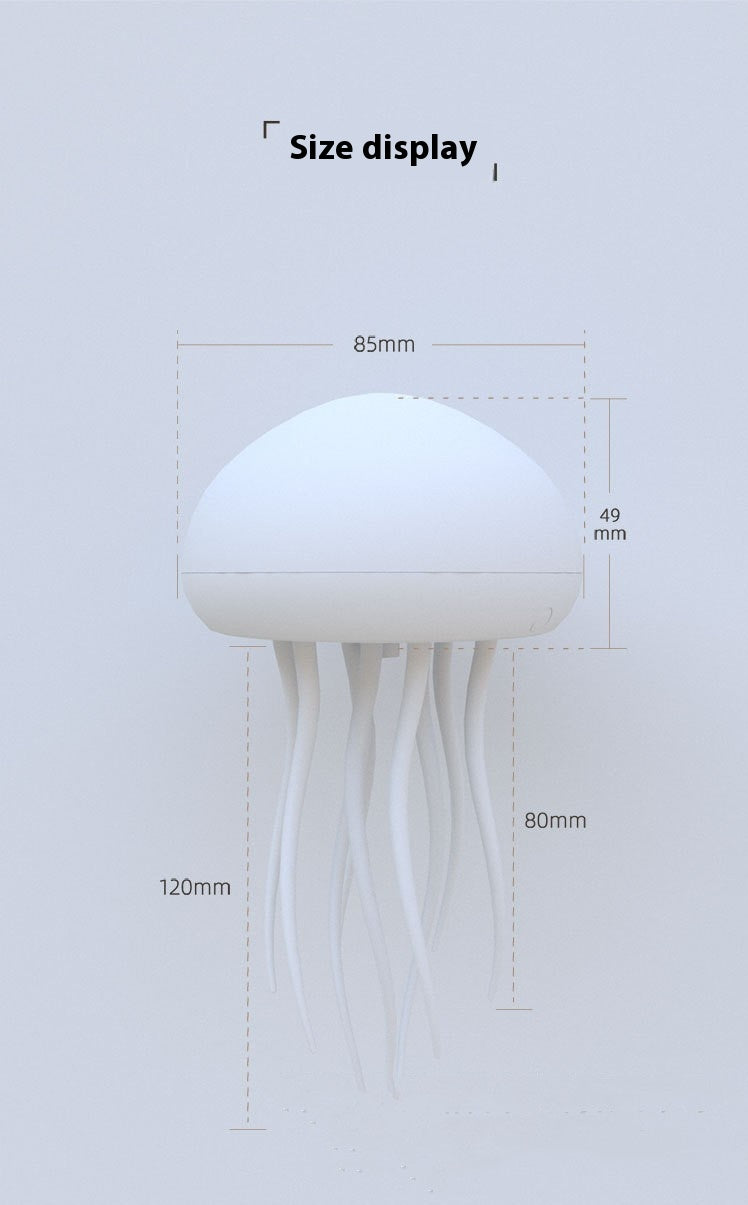 Hanging Jellyfish Shaped Night Light | 1000mAh Rechargeable LED Lamp