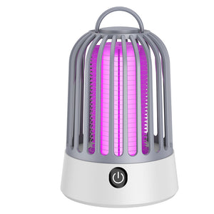 Gray Electric Mosquito Killer Lamp with Dual Modes | 1200MA USB Rechargeable