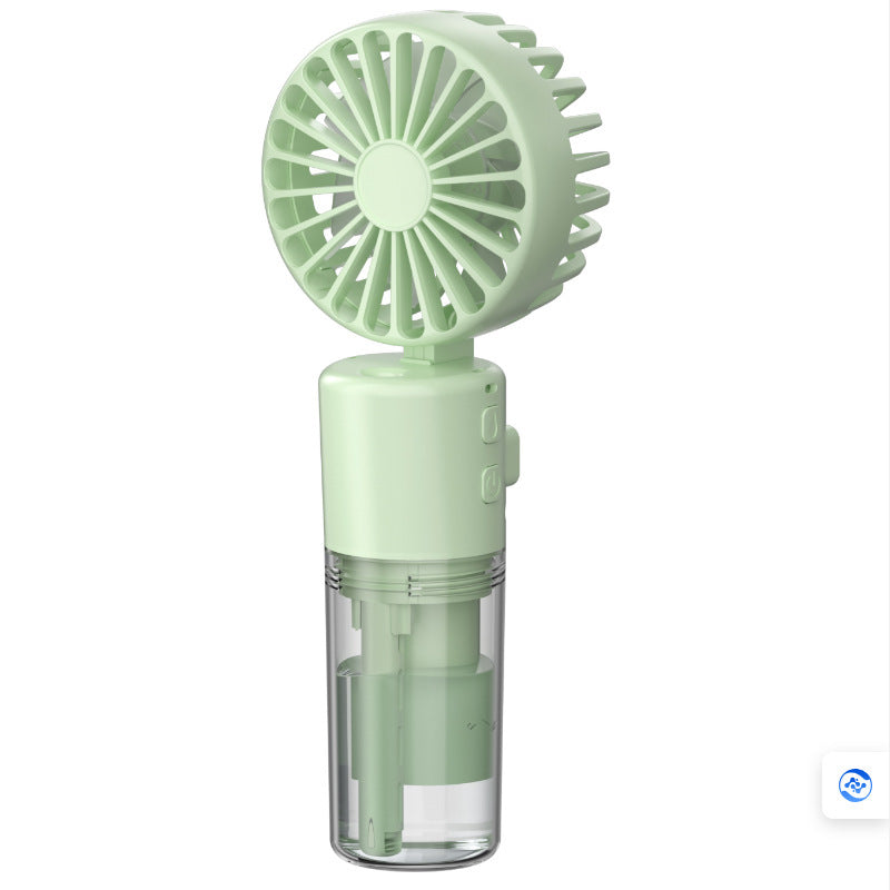 Portable 4-Speed Mini Spray Fan | Moisturizing Function | F2 Green | 2 Pack