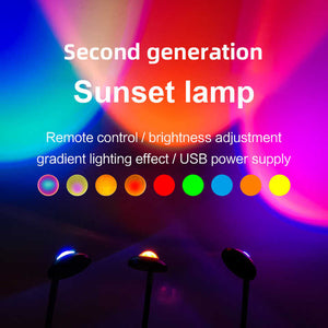 UFO RGB Sunset Projection Lamp with 16 Colors and Remote Control | Black