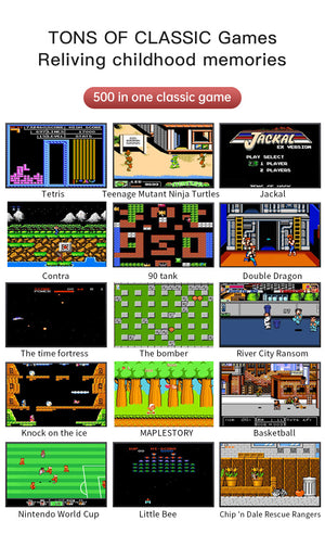 G5 Retro Handheld Game Console | 500 Classic Games | Green | Gamepad Included