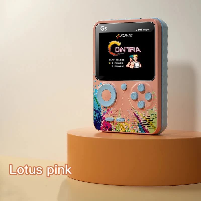 G5 Retro Handheld Game Console | 500 Classic Games | Pink