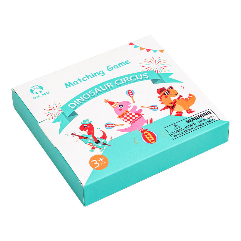 Dinosaur Circus Matching Game for Kids | Wooden Dice | Timer | Educational Toy