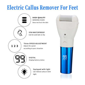 Rechargeable Electric Callus Remover | Adjustable Speeds | LED Display | Dark Blue