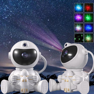 Astronaut Galaxy Projector Night Light | Space Shuttle Design | Remote Control | Cosmic Light Show