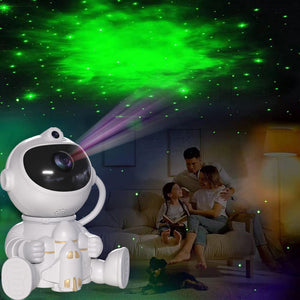 Astronaut Galaxy Projector Night Light | Space Shuttle Design | Remote Control | Cosmic Light Show