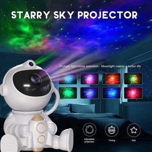 Astronaut Galaxy Projector Night Light | Rocket Design | Remote Control | Starry Sky Projection