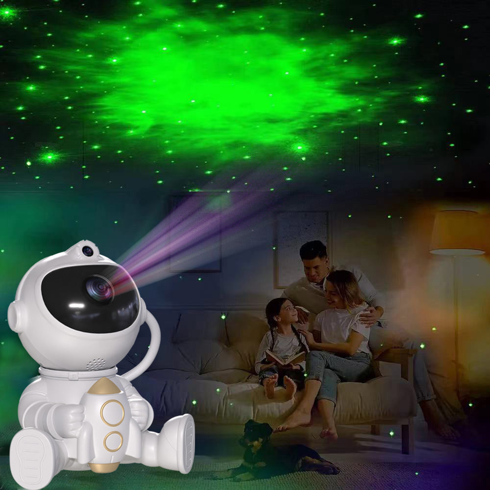 Astronaut Galaxy Projector Night Light | Rocket Design | Remote Control | Starry Sky Projection