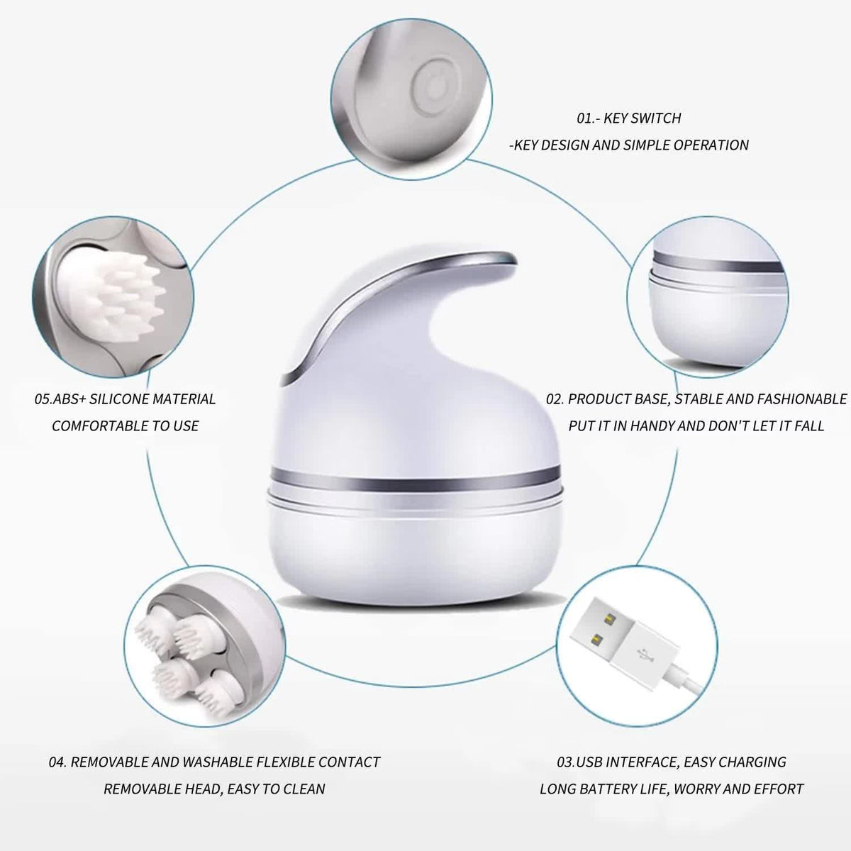 Rose Red Portable 3D Electric Massage Device | Adjustable Speeds | USB Charging